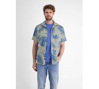 LERROS Kurzärmeliges Herrenhemd, Hawaiian-Style - Tinted Grey S
