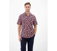 LERROS Kurzarmhemd aus 100 % Baumwolle, floral bedruckt - Vivid Red XXXL