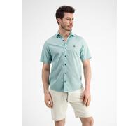 Kurzarmhemd LERROS "LERROS *Geometric AOP*" Gr. S, Normalgrößen, blau (tinted aqua) Herren Hemden Kurzarm (30210724-S)