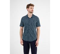 Kurzarmhemd LERROS "LERROS Herren Jerseyhemd, floral gemustert", Herren, Gr. L, Normalgrößen, coastal blau, 100% Baumwolle, Kurzarm, Hemden (71541233-L) coastal blau