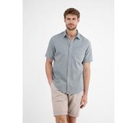 LERROS Halbarmhemd mit Leinenanteil, unifarben - Crispy Blue S