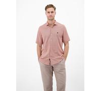 Kurzarmhemd LERROS, Herren, Gr. XXL, N-Gr, vivid rot, Web, Obermaterial: 100% Baumwolle, gemustert, normal hüftbedeckend, Rundhals, Hemden, mit Minimalprint (18823847-XXL) vivid rot