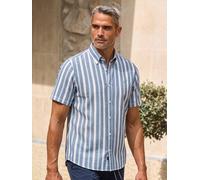 LERROS Kurzarmhemd mit modischen Streifen aus reiner Baumwolle - True Blue S