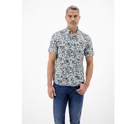 Kurzarmhemd LERROS "Kurzarmhemd mit sportivem Button-down-Kragen", Herren, Gr. XL, Normalgrößen, broken weiß, 76% Baumwolle, 24% Polyester, Hemden (56298910-XL) broken weiß