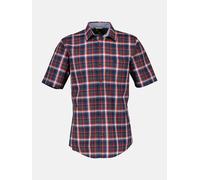 LERROS Kurzarmhemd *Poplin Check* - Hibiscus Red 4XL