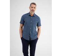 LERROS Lässiges Baumwoll-Leinenhemd, unifarben - Classic Navy S