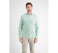 LERROS Lässiges Herren Leinenhemd, Langarm - Light Sea Blue XXL