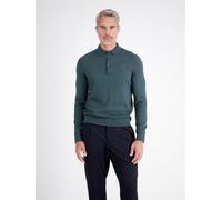 LERROS Langarm Polo aus Baumwollstrick mit flexiblen Rippbündchen - Cedar Green Melange S