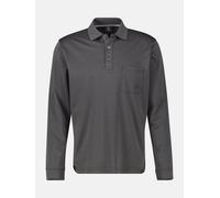 LERROS Langarm Polo mit Brusttasche aus Baumwollmix - Black XXXL