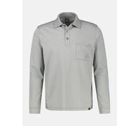 LERROS Langarm Polo mit Brusttasche in Grossen Grössen - Basalt Grey 4XL