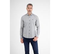 LERROS Gestreiftes Herren Langarmhemd - Storm Blue XL