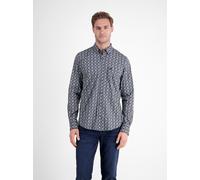 Langarmhemd LERROS, Herren, Gr. XXL, N-Gr, light coffee, Web, Obermaterial: 97% Baumwolle, 3% Elasthan, bedruckt, normal hüftbedeckend, Rundhals, Hemden, mit grafischem Minimal-Muster (45197504-XXL) l