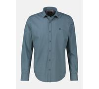 LERROS Langarmhemd in Übergrössen, dezent gemustert - Fjord Blue 5XL