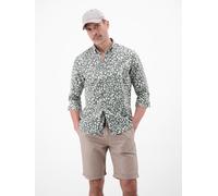 LERROS Langarmhemd mit floralem Print aus Mischgewebe - Storm Grey M