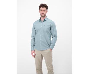 LERROS Langarmhemd mit Karomuster aus 100% Baumwolle - Ice Blue XXL