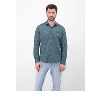 Lerros Langarmhemd mit trendigem Printmuster – Allover-Minimal-Print – Classic Navy XXL