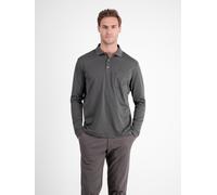 LERROS Langarmpolo für Herren in Strukturoptik - Black XL