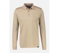 LERROS Legeres Langarm-Polo aus Mischgewebe mit Brusttasche - Gravel Beige L