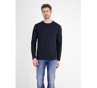 LERROS Leichtes Baumwoll-Longsleeve-Shirt mit bequemem Rundkragen - Classic Navy XL