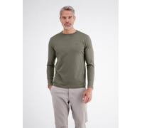 LERROS Leichtes Baumwoll-Longsleeve-Shirt mit bequemem Rundkragen - Nordic Olive XL