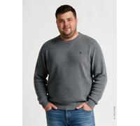 LERROS Minimalistischer Strickpullover mit O-Neck in großen Größen - Misty Blue 6XL