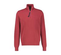 Troyer LERROS, Herren, Gr. XL, rot (muted rot), Strick, Obermaterial: 100% Baumwolle, normal hüftbedeckend, Rundhals, Bündchen, Pullover Troyer, mit Logo-Badge (11309701-XL) muted rot