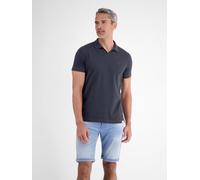 LERROS Modernes Poloshirt mit Jaquard-Muster und knopflosem Kragen - Classic Navy M