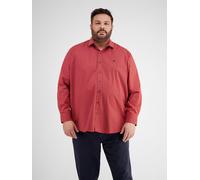 Langarmhemd LERROS "LERROS Modisches Hemd mit Haifischkragen, gemustert" Gr. 6XL, extraweit, urban rot Herren Hemden (63005901-6XL) urban rot