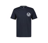 LERROS Lässiges, unifarbenes T-Shirt aus reiner Baumwolle mit Print - Classic Navy XXL