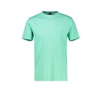 T-Shirt LERROS, Herren, Gr. XXL, mint water, Single Jersey, Obermaterial: 100% Baumwolle, bestickt, unifarben, normal hüftbedeckend, Rundhals, Shirts T-Shirt, mit Logo-Stickerei (79121758-XXL)