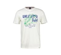 LERROS Herren T-Shirt mit Brustprint - Broken White XXL
