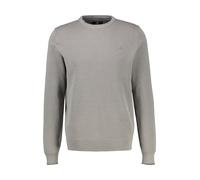 LERROS Strickpullover 25D5012 - 2-Tone-Optik, Rundhals, mit Logo-Stickerei - Basaltgrau XXL