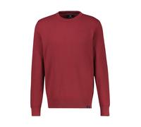 Strickpullover LERROS, Herren, Gr. XL, maple rot, Strick, Obermaterial: 100% Baumwolle, unifarben, regular fit normal, Rundhals, Rippbündchen, Pullover Strickpullover, mit Logo Stickerei (49807867-XL)