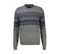 LERROS Herren Strickpullover aus Woll-Kaschmir-Mix, skandinavisch inspiriert - Platinum Grey Melange XXXL