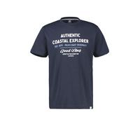 LERROS T-Shirt mit O-Neck aus softer Baumwolle mit Summervibe-Print - Classic Navy XXL