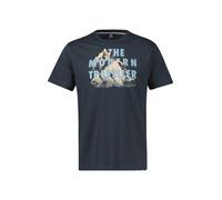 LERROS T-Shirt aus Baumwolle mit lässigem Frontprint und O-Neck - Classic Navy XXL