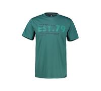 LERROS T-Shirt aus Baumwolle mit Brustprint - Soft Teal XXL