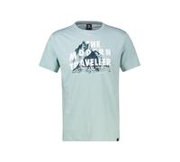 LERROS T-Shirt aus Baumwolle mit lässigem Frontprint und O-Neck - Misty Blue XXXL