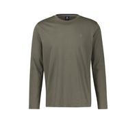 LERROS Leichtes Baumwoll-Longsleeve-Shirt mit bequemem Rundkragen - Nordic Olive XXL