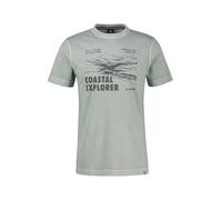 LERROS T-Shirt mit O-Neck und Frontprint - Storm Grey L