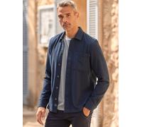 Langarmhemd LERROS "Overshirt aus 100 % Baumwolle, unifarben", Herren, Gr. XXL, Normalgrößen, classic navy, 100% Baumwolle, Hemden (90529103-XXL) classic navy