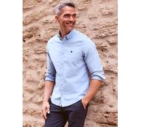 Langarmhemd LERROS "LERROS Oxfordhemd, unifarben" Gr. XL, Normalgrößen, blau (light blue) Herren Hemden Langarm (99818425-XL)