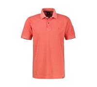 LERROS Poloshirt, unifarben aus gestreiftem Piqué-Gewebe - Vivid Red L
