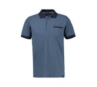 Poloshirt LERROS "Poloshirt in 2-Tone-Optik und All-over-Print", Herren, Gr. L, classic navy, 100% Baumwolle, ohne Ausschnitt, Shirts (69180257-L) classic navy