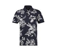 LERROS Poloshirt mit floralem All-over-Print, 100 % Baumwolle - Classic Navy M