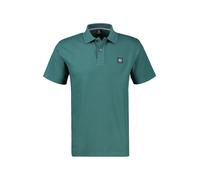Poloshirt LERROS, Herren, Gr. XL, mint water, Single Jersey, Obermaterial: 100% Baumwolle, unifarben, normal hüftbedeckend, Rundhals, Shirts, Kurzarm mit Logo-Badge (16161445-XL) mint water