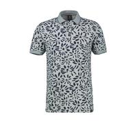 LERROS Poloshirt mit floralem All-over-Print, 2-Tone-Optik - Storm Grey L