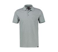 Poloshirt LERROS "Poloshirt in 2-Tone-Optik und All-over-Print", Herren, Gr. XL, storm grau, 100% Baumwolle, ohne Ausschnitt, Shirts (67696320-XL) storm grau