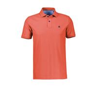 Poloshirt LERROS, Herren, Gr. L, vivid rot, Single Jersey, Obermaterial: 60% Baumwolle, 40% Polyester, unifarben, normal hüftbedeckend, Rundhals, Shirts, mit Logo-Stickerei, kurzarm (76269247-L) vivid