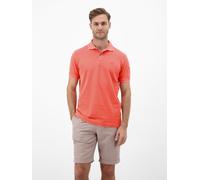 LERROS Poloshirt, unifarben aus gestreiftem Piqué-Gewebe - Vivid Red L